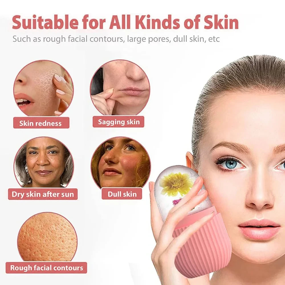 Facial Ice Roller and Gua Sha Set