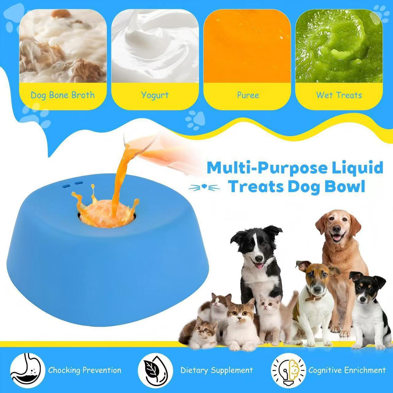 Dog Licking Bowl