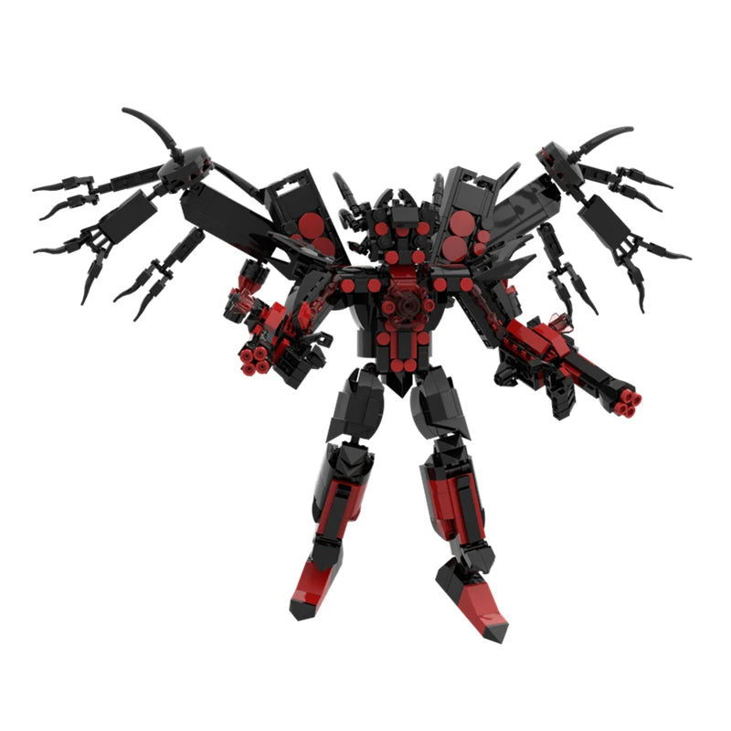 729pcs/set Skibidi Toilet Man New Trisomic Titan Speaker Man With Wings Building Blocks DIY Bricks Toys For Boys Christmas Gifts