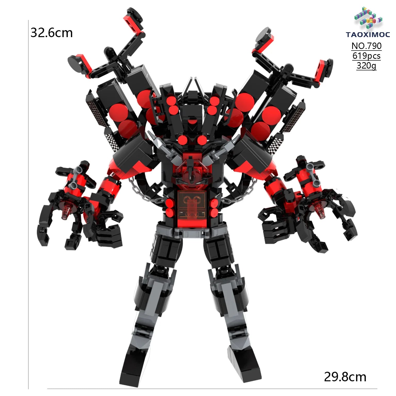 Skibidi Toilet MOC Abstract Building Blocks TV Monitor Big Tomahawk Guitar Titan Speaker King Compatible With LEGO Bricks Toys