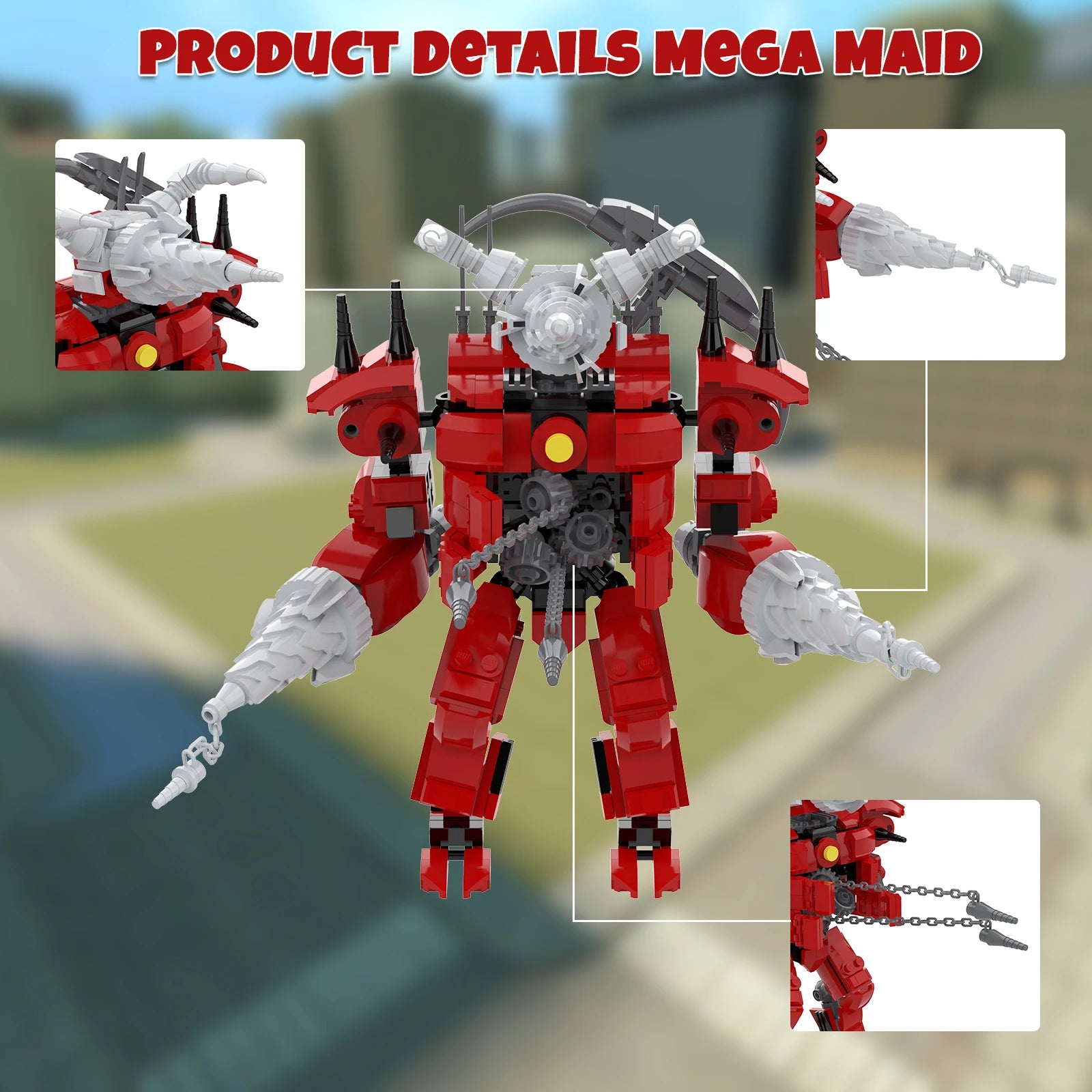 Skibidi Toilet Upgraded Titan Drillman Building Block,Titan Drill Man Figure Game Model Toys Gift for Kids Adults Fans (467 Pcs)