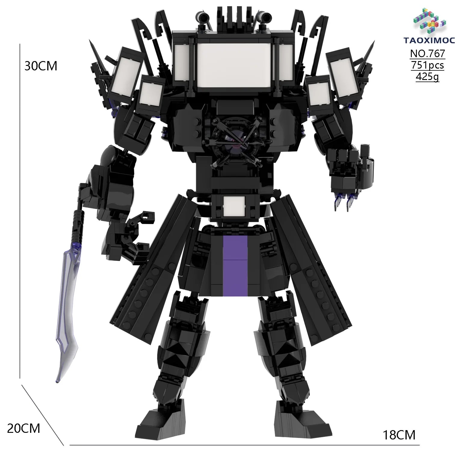 Skibidi Toilet MOC Abstract Building Blocks TV Monitor Big Tomahawk Guitar Titan Speaker King Compatible With LEGO Bricks Toys