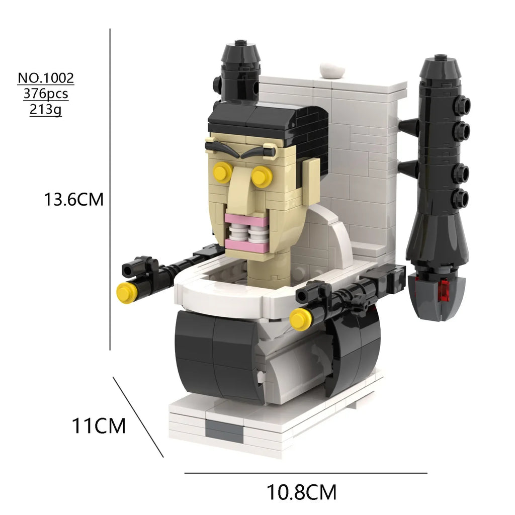 Skibidi Toilet MOC Abstract Building Blocks TV Monitor Big Tomahawk Guitar Titan Speaker King Compatible With LEGO Bricks Toys