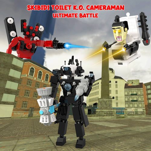 3-in-1 Skibidi Toilet Building Set, 1030 Pieces Skibidi Toilet G Man, Upgraded Titan Cameraman, Titan Toy for Kid Adult Game Fan