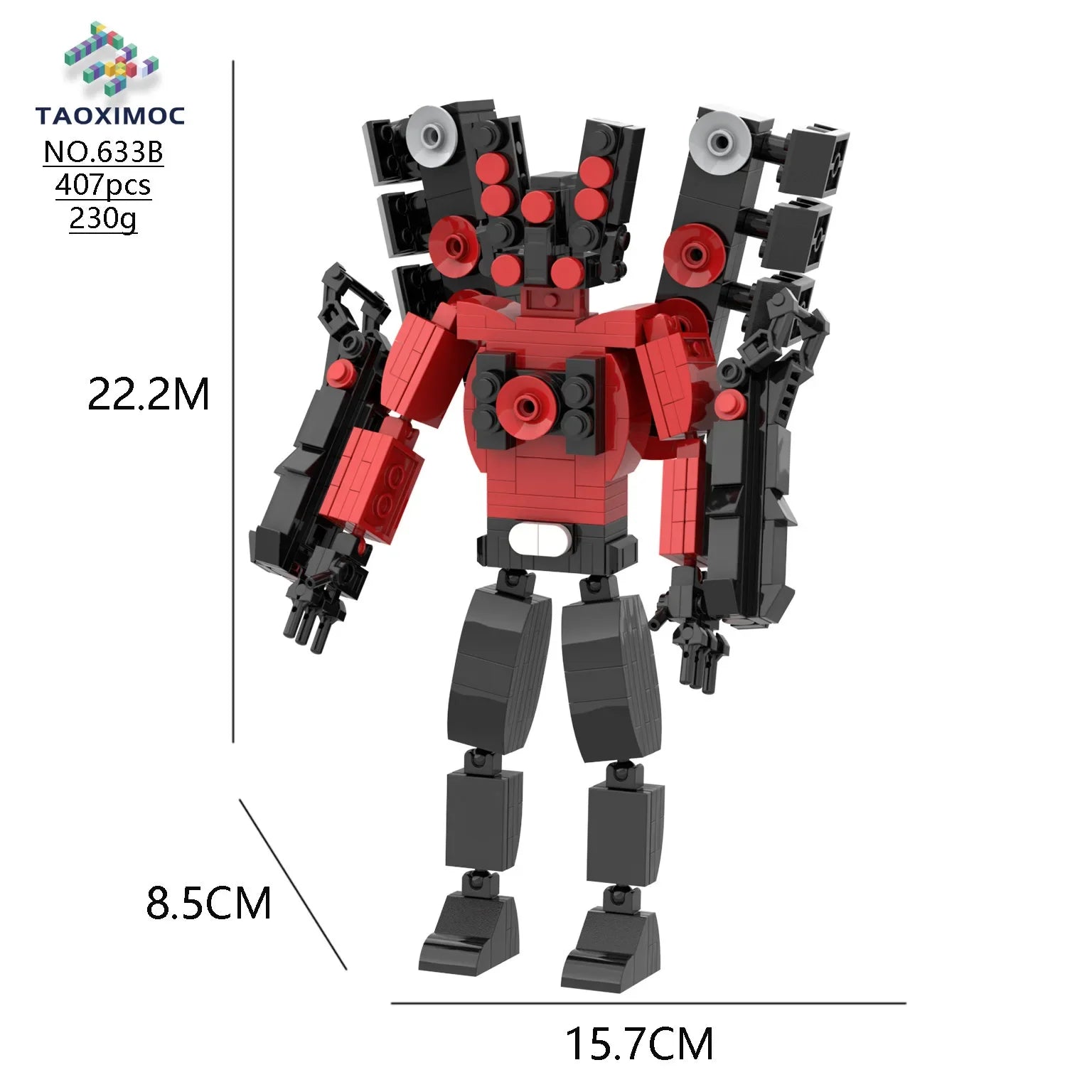 Skibidi Toilet MOC Abstract Building Blocks TV Monitor Big Tomahawk Guitar Titan Speaker King Compatible With LEGO Bricks Toys