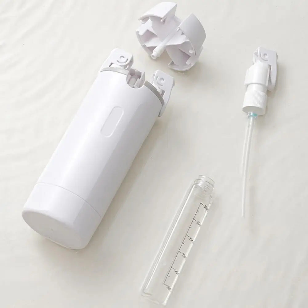 4-in-1 travel or gym dispenser: leak-proof portable bottles for perfume, shampoo, conditioner, and lotion.