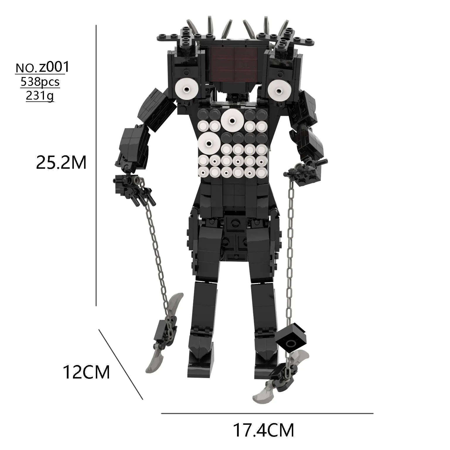 Skibidi Toilet MOC Abstract Building Blocks TV Monitor Big Tomahawk Guitar Titan Speaker King Compatible With LEGO Bricks Toys