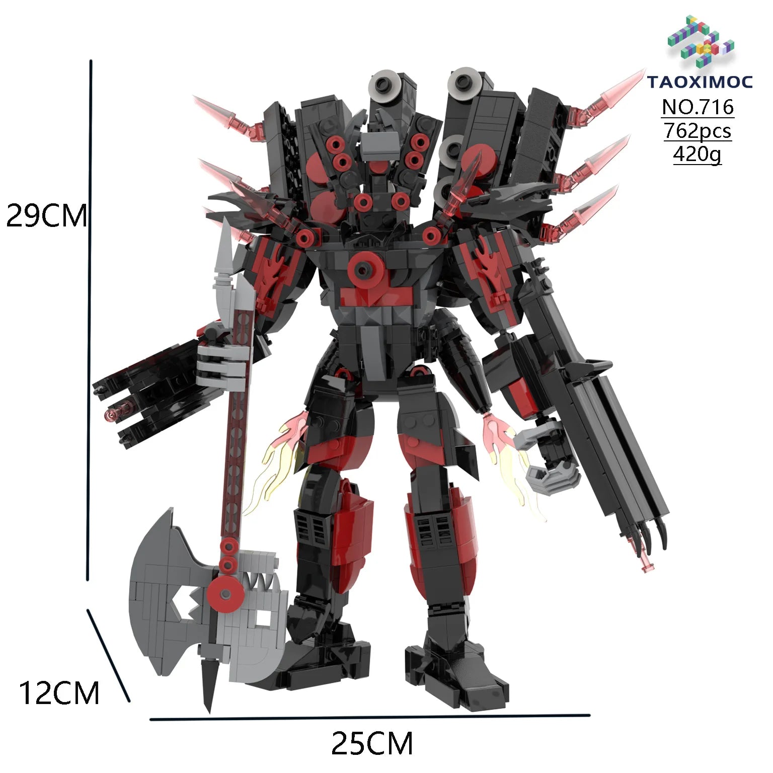 Skibidi Toilet MOC Abstract Building Blocks TV Monitor Big Tomahawk Guitar Titan Speaker King Compatible With LEGO Bricks Toys