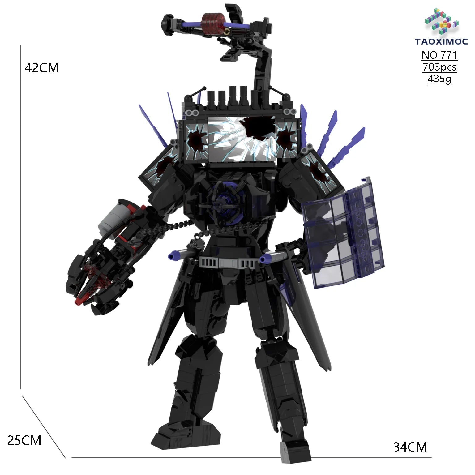 Skibidi Toilet MOC Abstract Building Blocks TV Monitor Big Tomahawk Guitar Titan Speaker King Compatible With LEGO Bricks Toys