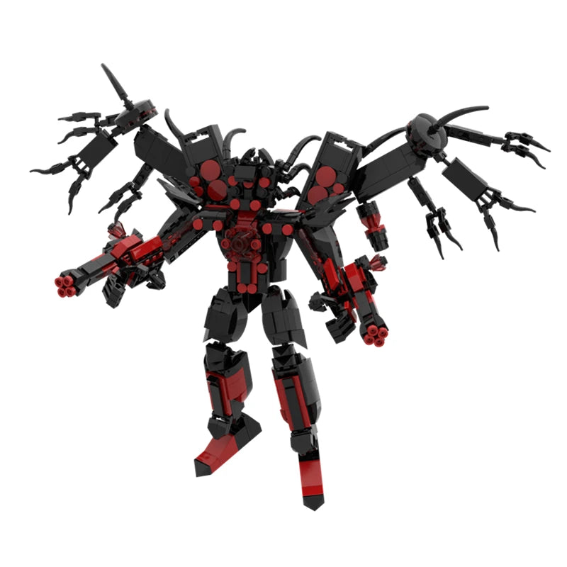 729pcs/set Skibidi Toilet Man New Trisomic Titan Speaker Man With Wings Building Blocks DIY Bricks Toys For Boys Christmas Gifts