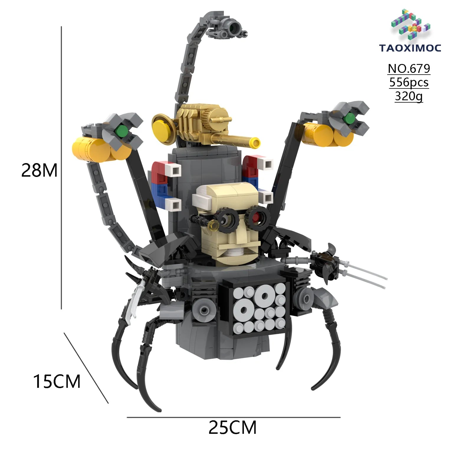 Skibidi Toilet MOC Abstract Building Blocks TV Monitor Big Tomahawk Guitar Titan Speaker King Compatible With LEGO Bricks Toys