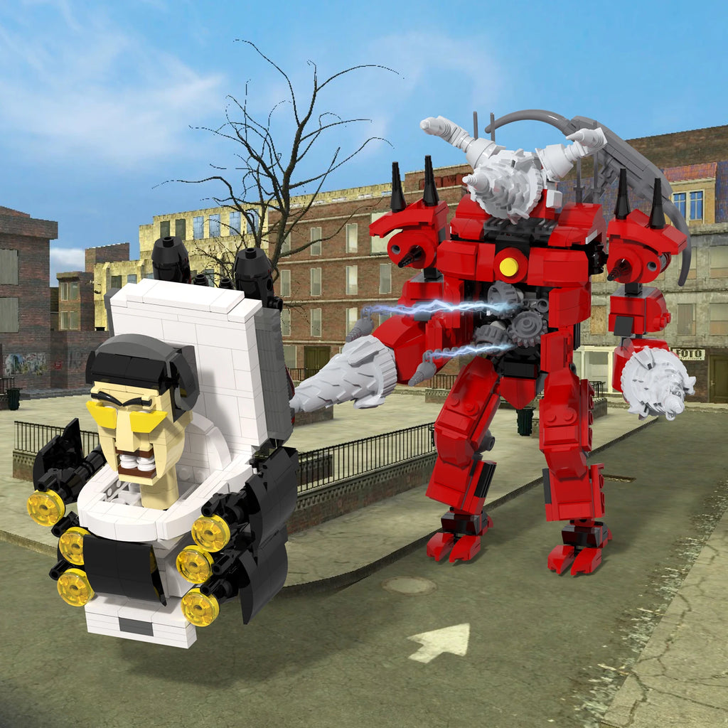 Skibidi Toilet Upgraded Titan Drillman Building Block,Titan Drill Man Figure Game Model Toys Gift for Kids Adults Fans (467 Pcs)