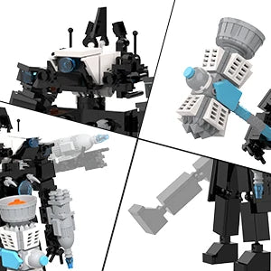 3-in-1 Skibidi Toilet Building Set, 1030 Pieces Skibidi Toilet G Man, Upgraded Titan Cameraman, Titan Toy for Kid Adult Game Fan