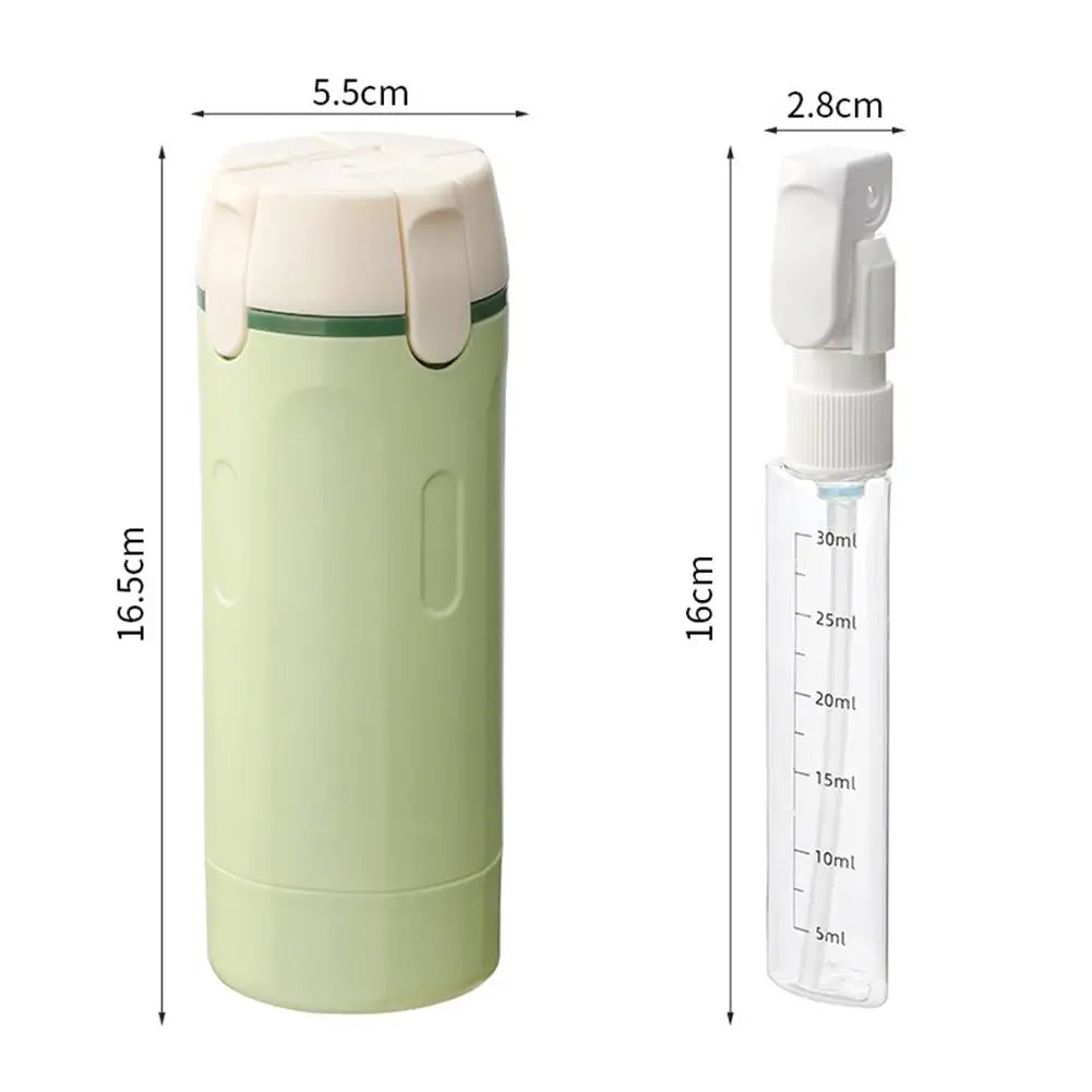 4-in-1 travel or gym dispenser: leak-proof portable bottles for perfume, shampoo, conditioner, and lotion.