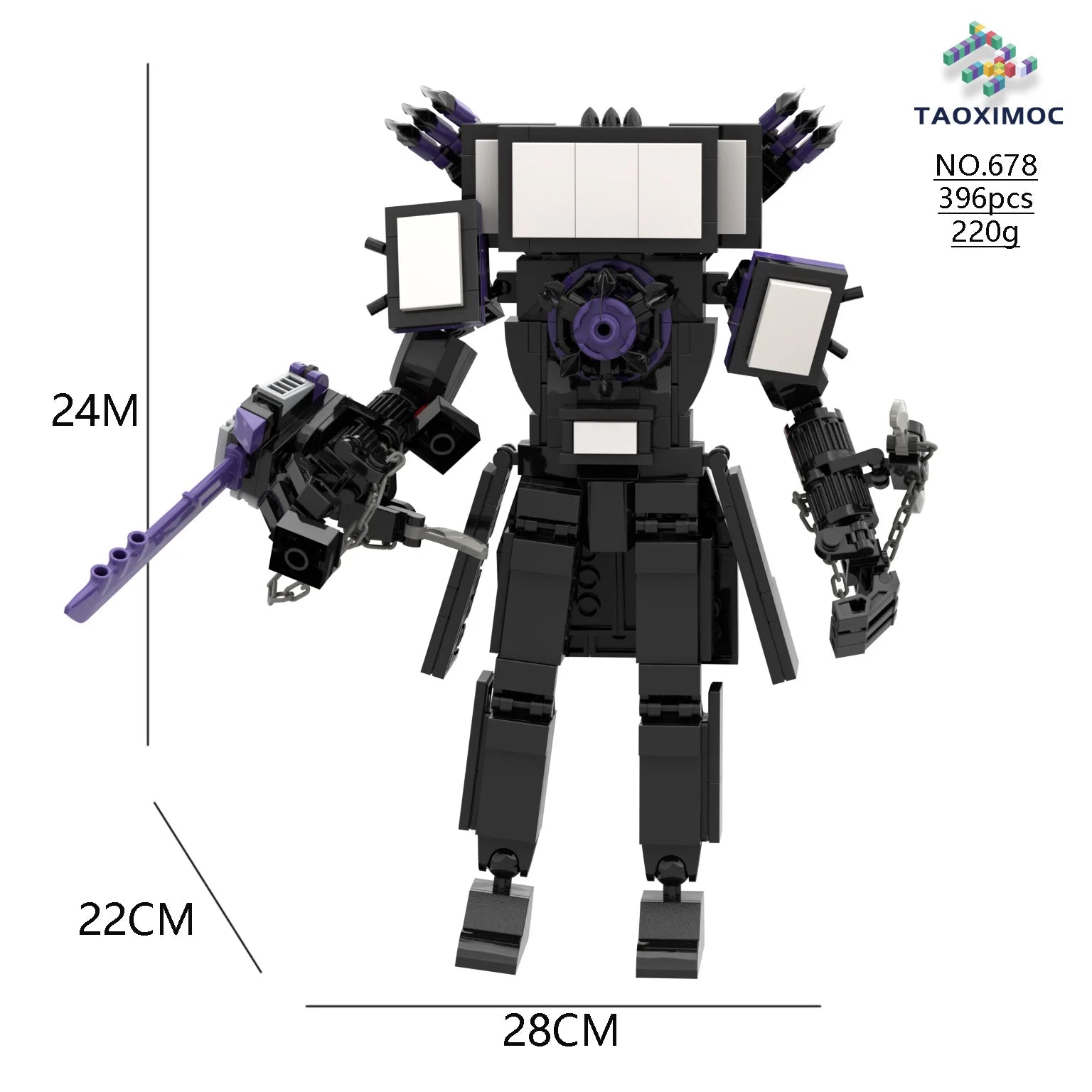 Skibidi Toilet MOC Abstract Building Blocks TV Monitor Big Tomahawk Guitar Titan Speaker King Compatible With LEGO Bricks Toys