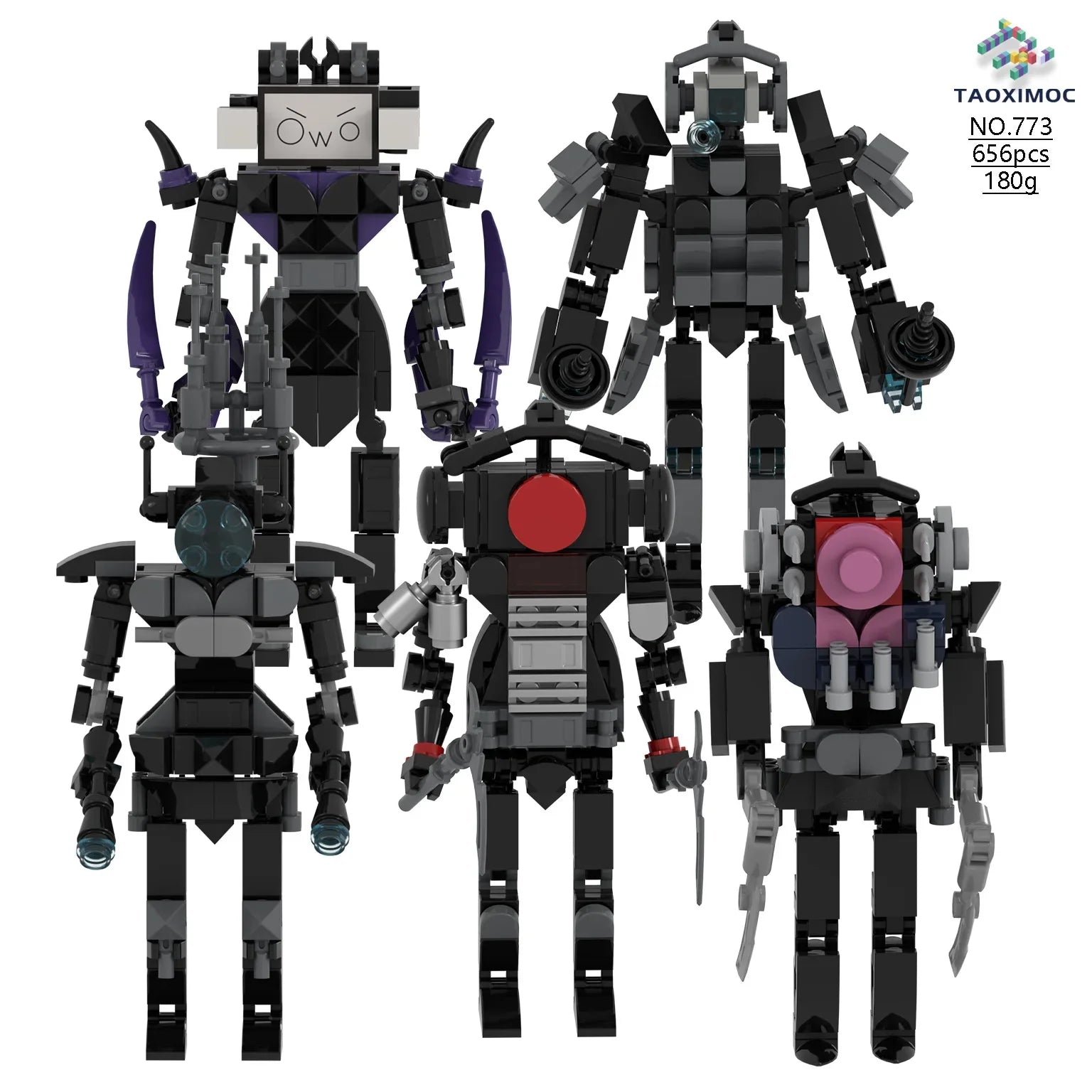 Skibidi Toilet MOC Abstract Building Blocks TV Monitor Big Tomahawk Guitar Titan Speaker King Compatible With LEGO Bricks Toys