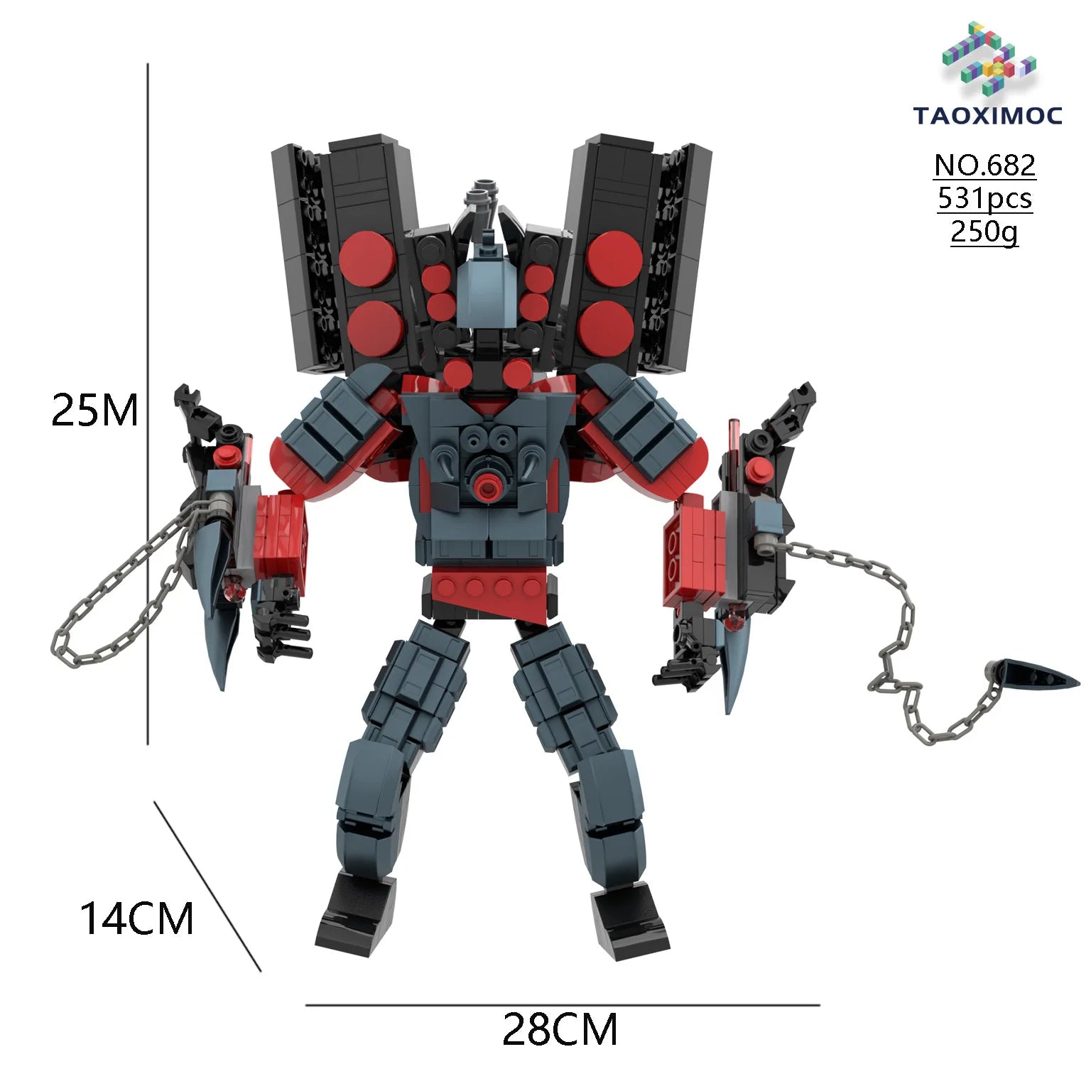 Skibidi Toilet MOC Abstract Building Blocks TV Monitor Big Tomahawk Guitar Titan Speaker King Compatible With LEGO Bricks Toys