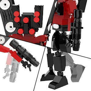 3-in-1 Skibidi Toilet Building Set, 1030 Pieces Skibidi Toilet G Man, Upgraded Titan Cameraman, Titan Toy for Kid Adult Game Fan