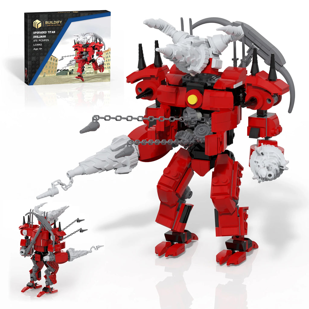 Skibidi Toilet Upgraded Titan Drillman Building Block,Titan Drill Man Figure Game Model Toys Gift for Kids Adults Fans (467 Pcs)