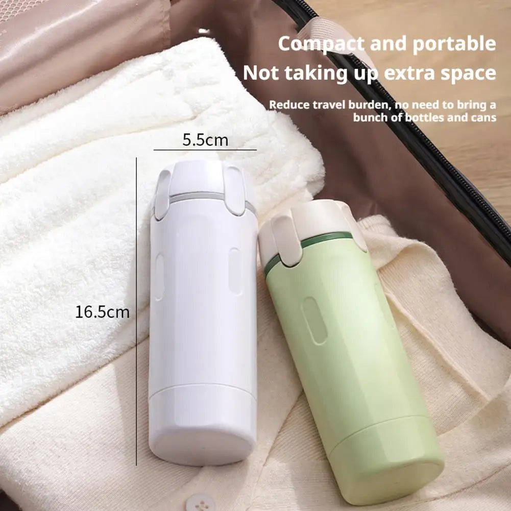 4-in-1 travel or gym dispenser: leak-proof portable bottles for perfume, shampoo, conditioner, and lotion.