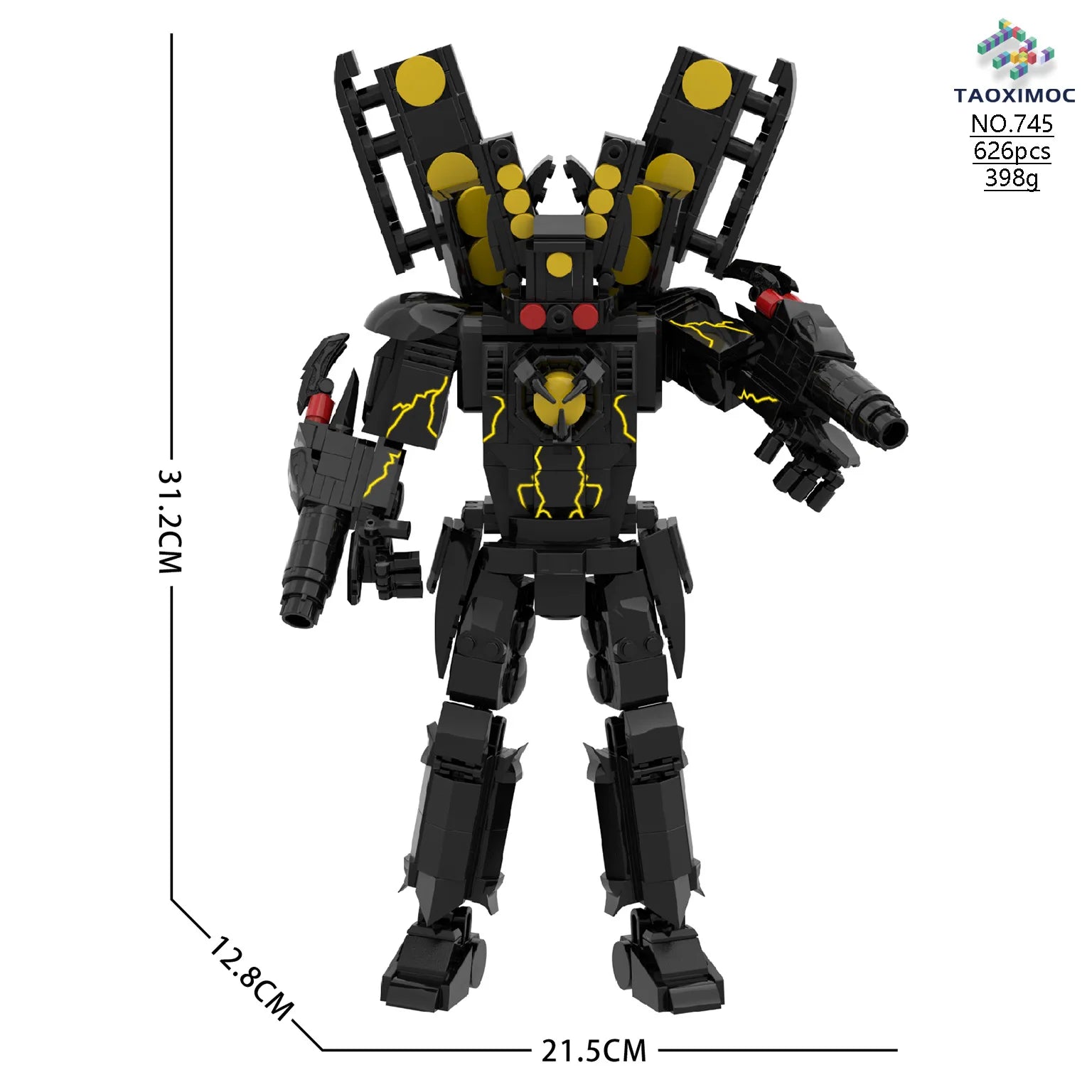 Skibidi Toilet MOC Abstract Building Blocks TV Monitor Big Tomahawk Guitar Titan Speaker King Compatible With LEGO Bricks Toys