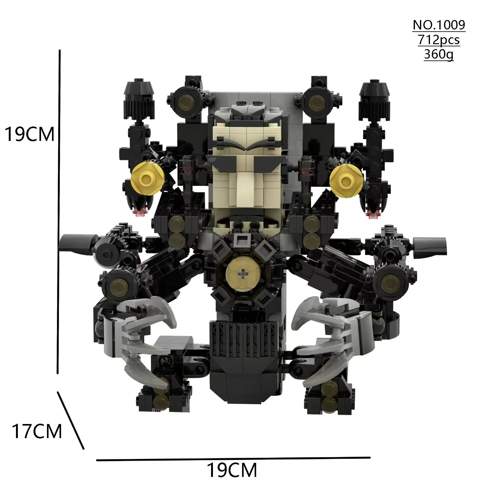 Skibidi Toilet MOC Abstract Building Blocks TV Monitor Big Tomahawk Guitar Titan Speaker King Compatible With LEGO Bricks Toys