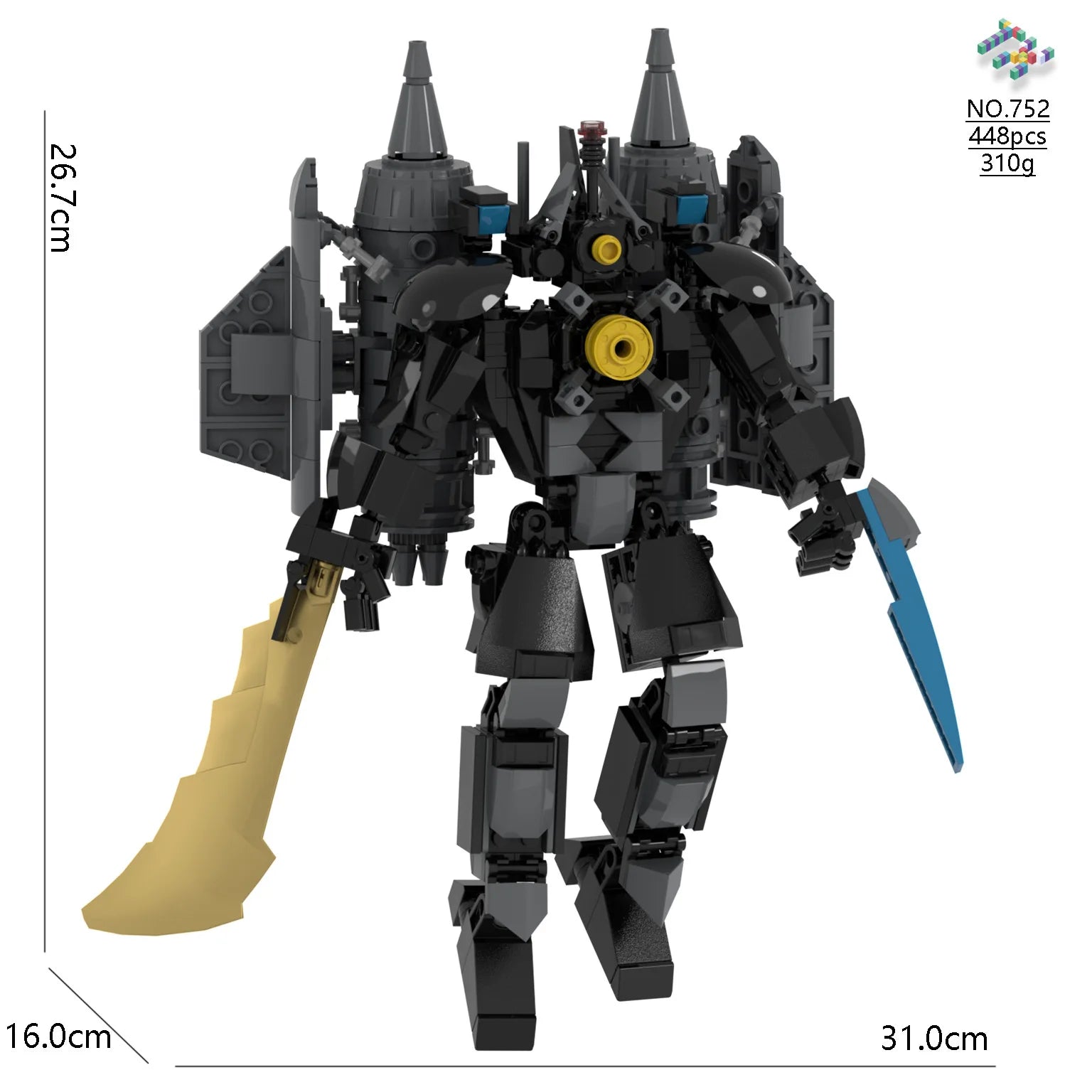 Skibidi Toilet MOC Abstract Building Blocks TV Monitor Big Tomahawk Guitar Titan Speaker King Compatible With LEGO Bricks Toys